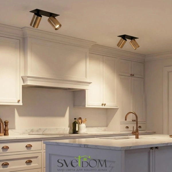 CITILUX CL512D22 AXEL Латунь Св-к Спот Встр. 2-ламп.