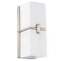 Lightstar 805620 Светильник настенный QUBICA 2х40W E14 НИКЕЛЬ/БЕЛЫЙ