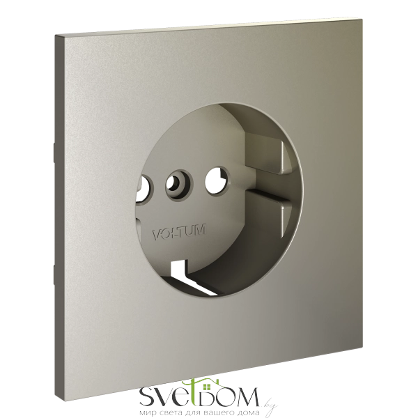 Накладка для розетки с заземлением Voltum S70 Шелк VLS000604 Voltum VLS000604