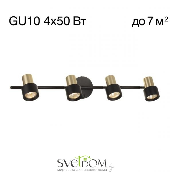 Citilux SAT CL505641 Спот поворотный с выключателем Чёрный+Золото