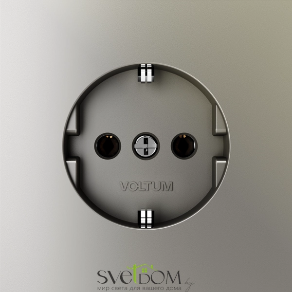 Розетки электрические с заземлением Voltum S70 VLS040104  Voltum VLS040104