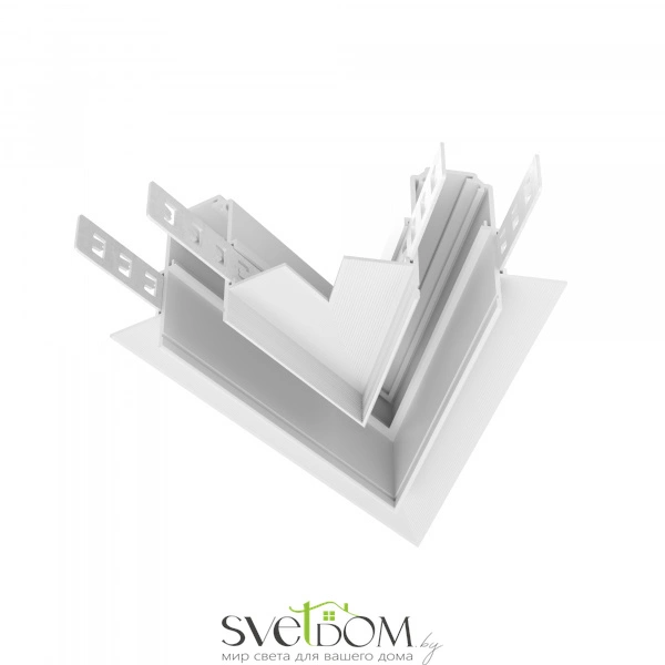 Коннектор   угловой 45° Exility встраиваемый под ГКЛ 9,5мм, белый TRA034CLS-42W