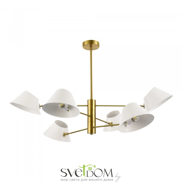 SLE1253-353-06 Светильник подвесной Латунь/Белый E14 6*60W NORBI