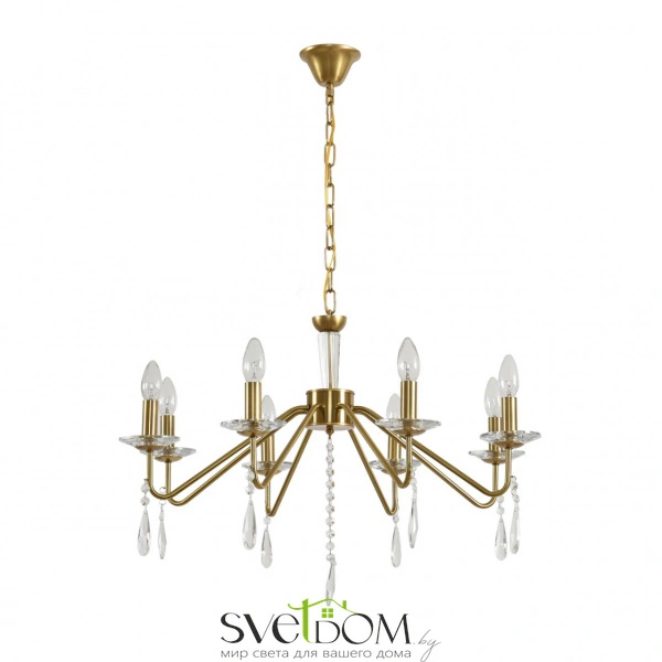 8319/8 CLASSI LN26 077 шампань/прозрачный, металл/хрусталь Люстра E14 8*40W 220V SEVERINA