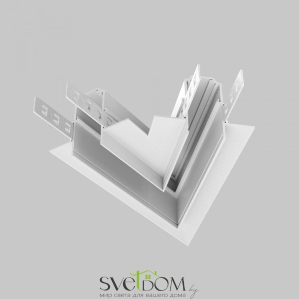 Коннектор   угловой 45° Exility встраиваемый под ГКЛ 9,5мм, белый TRA034CLS-42W