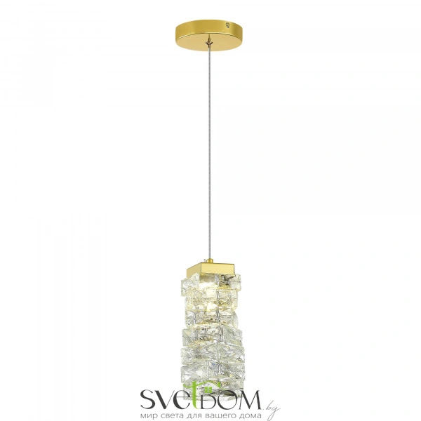 SL6010.203.08 Подвес ST-Luce Золотистый/Прозрачный LED 1*8W ESPIRA