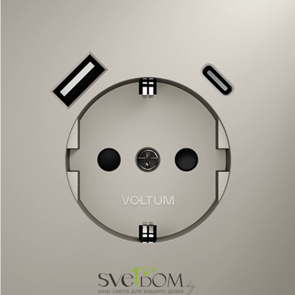 Розетка с USB, A+C Voltum S70 VLS040503  Voltum VLS040503