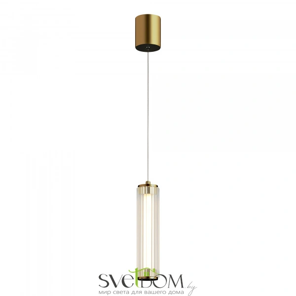SL6224.303.01 Светильник подвесной ST-Luce Латунь/Прозрачный LED 1*8W 4000K BAMBOO