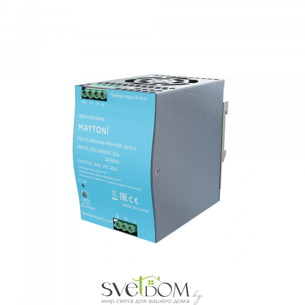 Блок питания PSL015 24В 480Вт IP20 821014