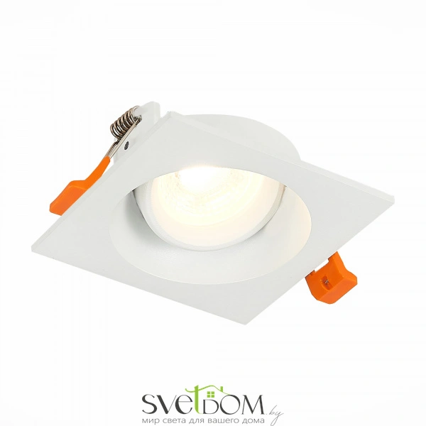 ST208.518.01 Св-к встр. Белый GU10 1*50W  L94xW94xH40 220V Без ламп Встраиваемые светильники