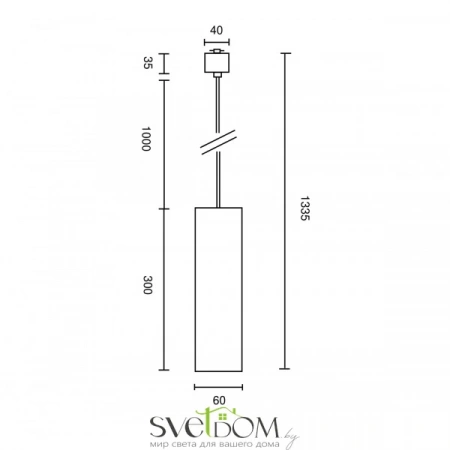 Трековый подвесной светильник Technical TR025-1-GU10-B TR025-1-GU10-B Maytoni