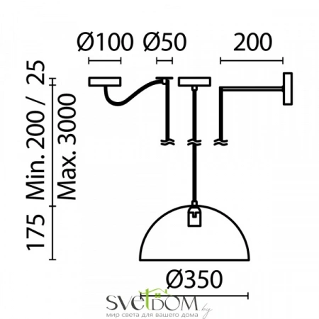 Подвесные светильники Maytoni MOD168PL-01B от Магазина Svetdom.by