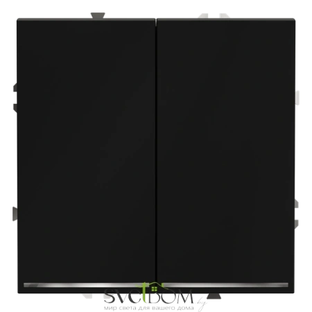Проходной переключатель двухклавишный с подсветкой Voltum S70 VLS020408  Voltum VLS020408