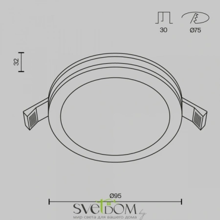Встраиваемые светильники Maytoni DL2001-L12W4K от Магазина Svetdom.by