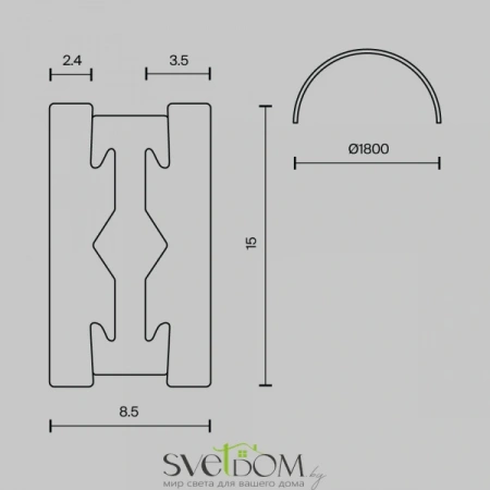 TRX154-2SR-D1800-B Maytoni