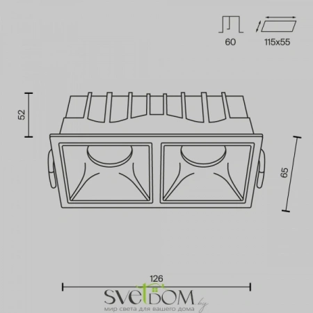 Встраиваемые светильники Maytoni DL043-02-10W3K-D-SQ-W от Магазина Svetdom.by