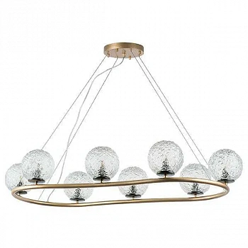 Lightstar 815283 Люстра BARI 8х10W(led) G9 ЗОЛОТО/ЧЕРНЫЙ МАТОВЫЙ