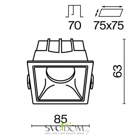 Встраиваемые светильники Maytoni DL043-01-15W3K-D-SQ-W от Магазина Svetdom.by