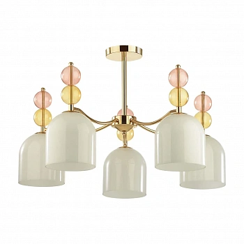 4589/5C MODERNI LN22 133 золотой Люстра потолочная E27 5*40W 220V GILLIAN