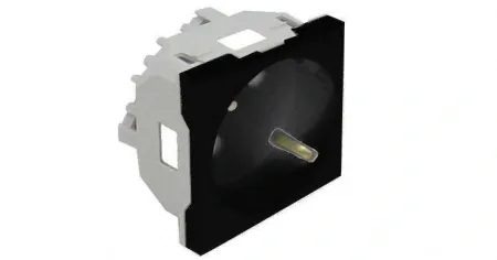 Розетка 2к+З с защитными шторками (45х45) - черная Efapel 45132 SPM