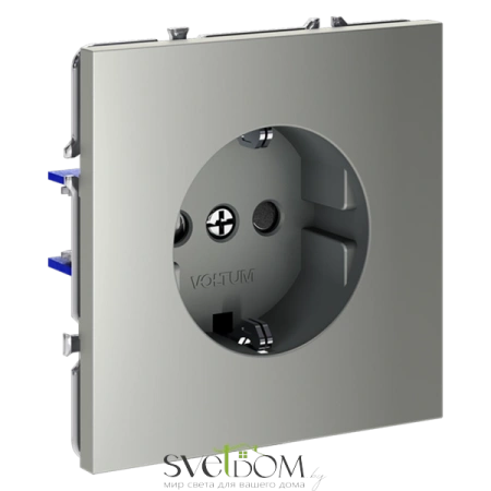 Розетки электрические с заземлением и шторками  Voltum S70 VLS040205  Voltum VLS040205