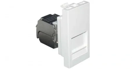 Адаптер с RJ-45 кат.6 FTP - 1 модуль - черный Efapel 45988 SPM