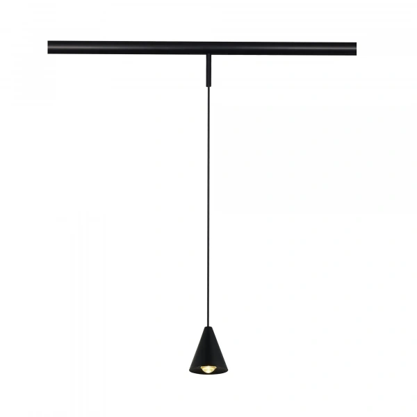 ST689.436.05 Магнитный трековый светильник Черный LED 1*5W 3000K Lm Ra>90 40° IP20 D80xH98 24V SUPER5