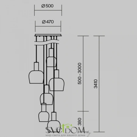 Подвесные светильники Maytoni MOD414PL-06B от Магазина Svetdom.by