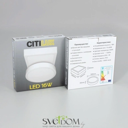 Citilux Галс CL55K16N Светильник накладной светодиодный CITILUX