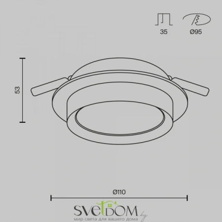 Встраиваемые светильники Maytoni DL086-GX53-RD-W от Магазина Svetdom.by