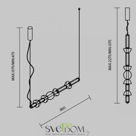 Подвесные светильники Maytoni MOD210PL-L39BS3K от Магазина Svetdom.by