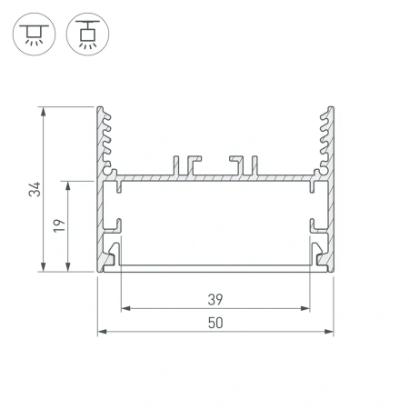 Угол SL-LINE-5035 внутренний Arlight 030114 Arlight