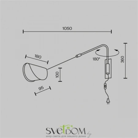 Настенные светильники MOD126WL-01B1 Maytoni | Svetdom.by