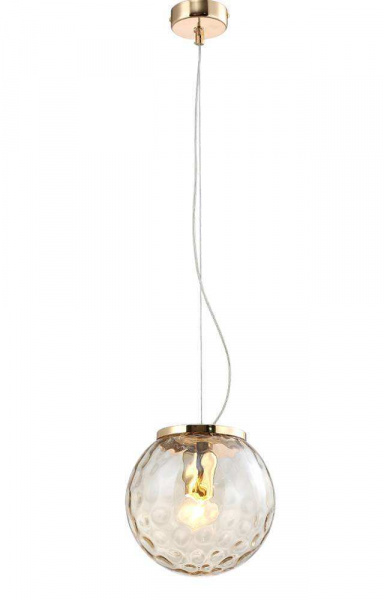 Светильник подвесной Crystal Lux MAYO SP1 D200 GOLD/AMBER