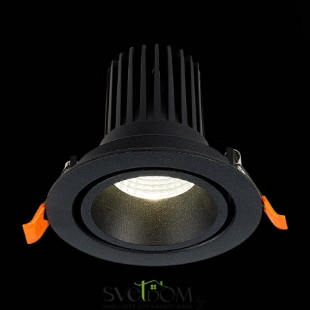 ST705.438.10 Св-к встр. Черный LED 1*10W 3000K 750Lm Ra>90 38° IP20 D102xH85 170-240V Встраиваемые светильники ST LUCE