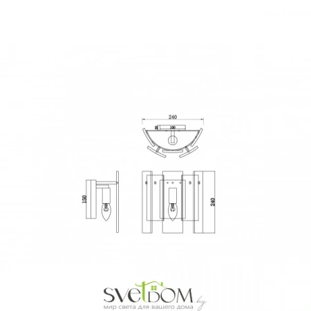 Бра и настенные светильники FR5198WL-01BS Freya | Svetdom.by