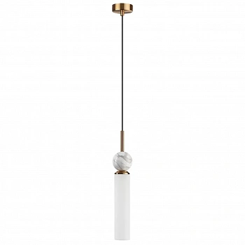 4359/1 MIDCENT ODL25 Подвесной светильник под латунь/металл/стекло/белый мрамор IP20 1*E14 40W 220V LOLLA