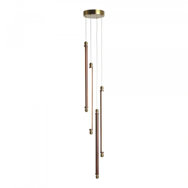 SL6225.303.04 Светильник подвесной ST-Luce Латунь/Терракотовый, Белый LED 4*6W 3000K BRICK