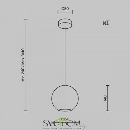 Подвесные светильники Maytoni MOD437PL-01BG от Магазина Svetdom.by