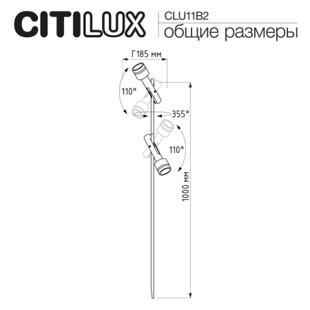 Ландшафтный поворотный светильник Citilux SPOTTER CLU11B2 GU10 CITILUX