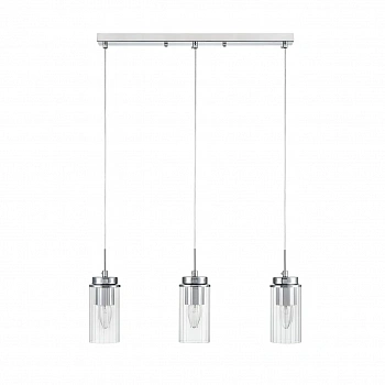 8102/3A COMFI LN25 326 хром/прозрачный металл/металл Подвес Е14 3*40W 220V ISHA