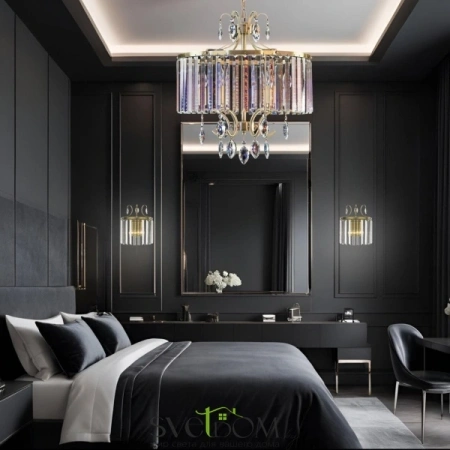 Citilux Инга CL335323 Бра хрустальное с выключателем Бронза CITILUX