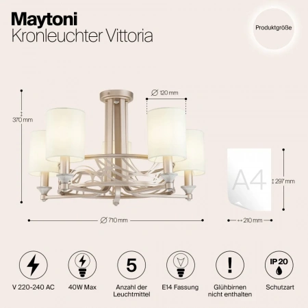 ЛюстрыH004CL-05BG Maytoni | Svetdom.by