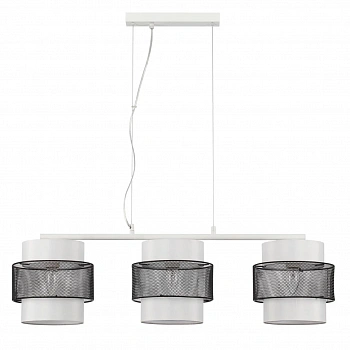 8002/3A MODERNI LN25 белый, черный металл/металл, текстиль Подвес Е27 3*60W 220V ANIMAISA