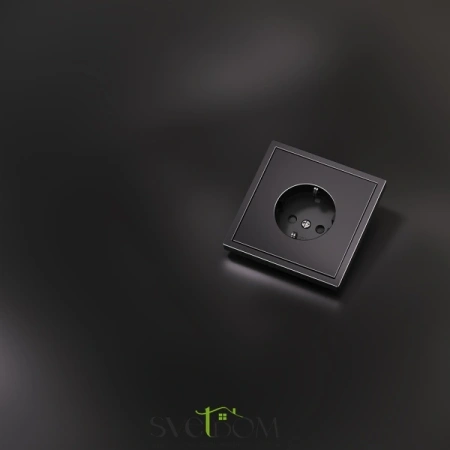 Накладка для розетки с заземлением и защитными шторками Voltum S70 METAL Антрацит VLSM000712 Voltum VLSM000712