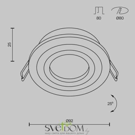 Фото Встраиваемые светильники Maytoni DL023-2-01S Встраиваемые светильники Maytoni DL023-2-01S от Магазина Svetdom.by
