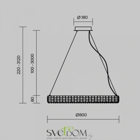 Подвесные светильники Maytoni MOD335PL-L40CH3K от Магазина Svetdom.by
