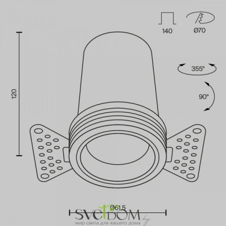 Встраиваемые светильники Maytoni DL125-L12-4K-TRS-W от Магазина Svetdom.by