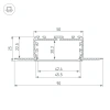 Профиль KLUS-POWER-W50H25-F-HIDE-2000 Arlight 028918 Arlight