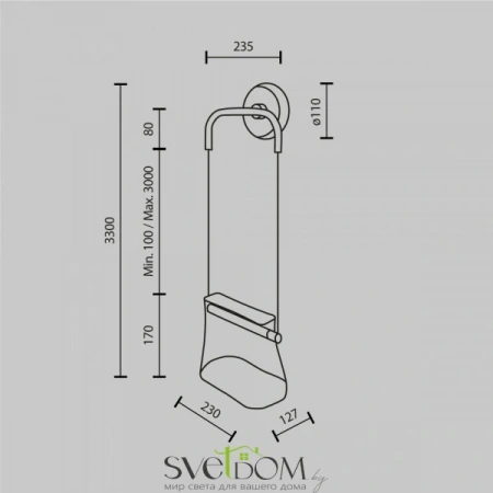 Бра MOD170WL-L8BS3K1 Maytoni | Svetdom.by